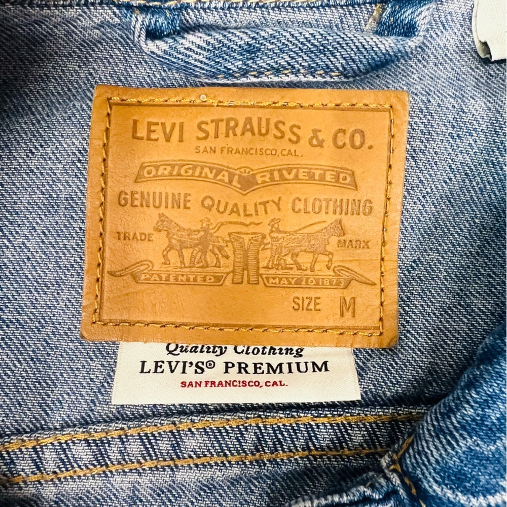 Levis Premium Denim Trucker Jacket Size M - Picture 5 of 9